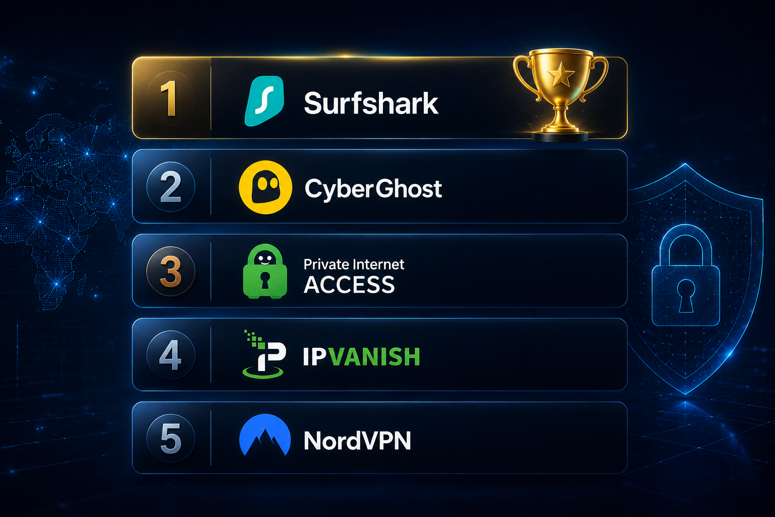 Ranking best to worst VPN